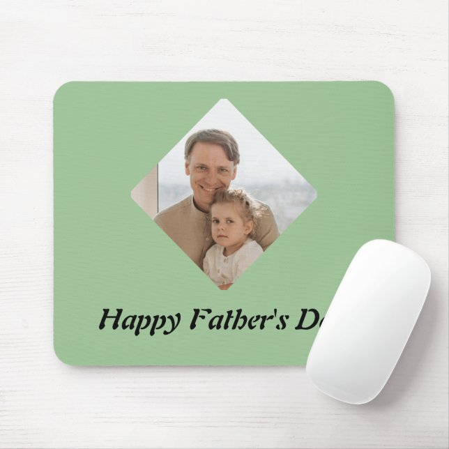Personalized  Father's Day Mousepad – Soft Green  (With Mouse)