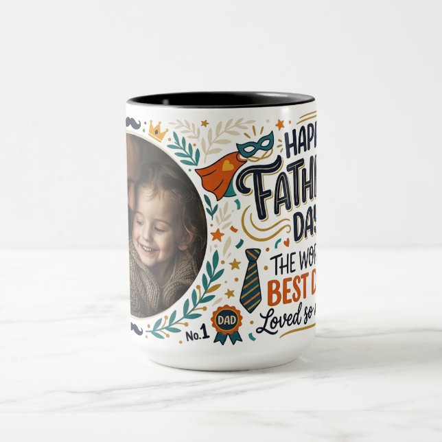 Personalized Father's Day Mug with Photo (Center)