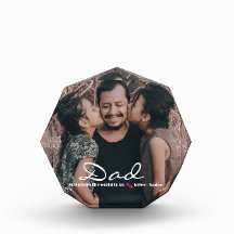 Personalized Father's Day Photo Block Gift For Dad