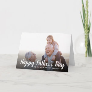 Personalized Father's Day Photo Card for Grandpa