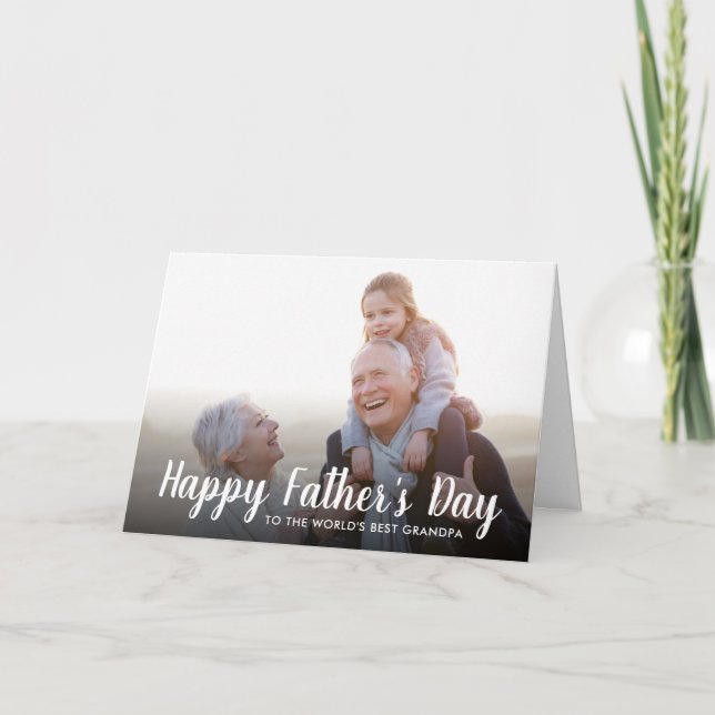 Personalized Father's Day Photo Card for Grandpa (Front)