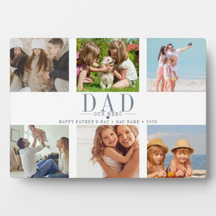 Personalized Father's Day Photo Collage for Dad Plaque