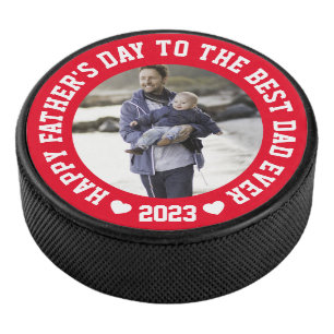 Personalized Father's Day Photo Hockey Puck