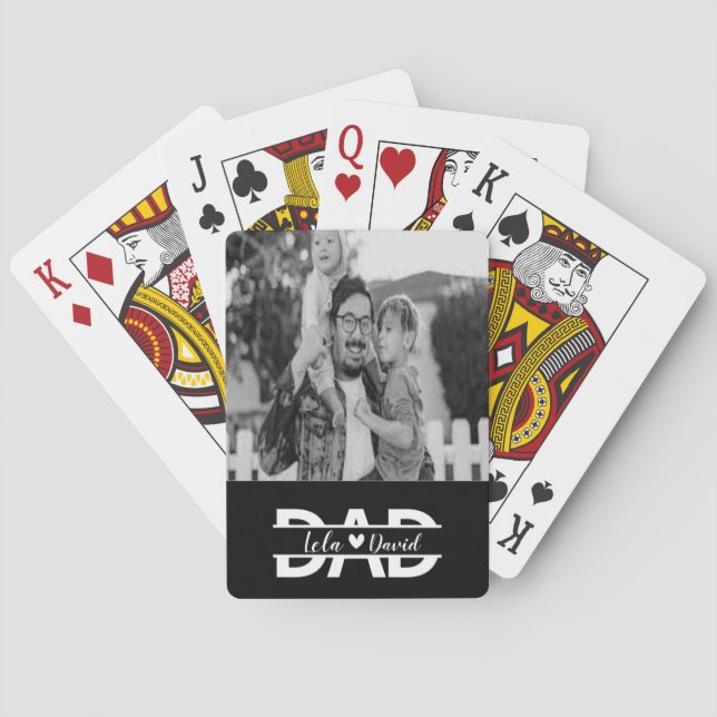 Personalized Father's Day Playing Cards (Back)