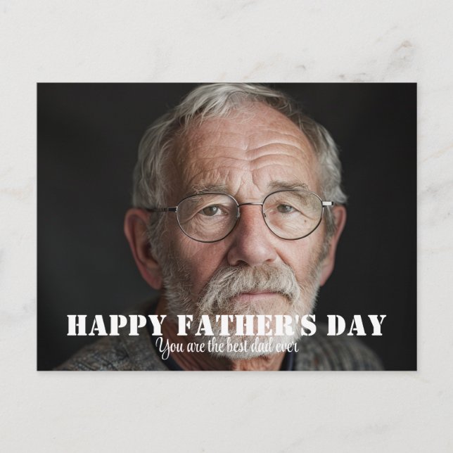 Personalized Father's Day Postcard – Custom Photo (Front)