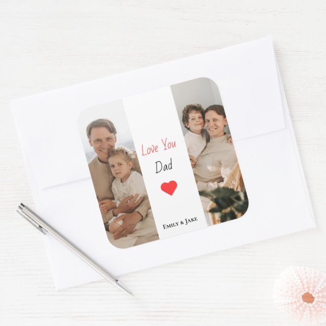 Personalized Father's Day Sticker | Dad Gift (Envelope)
