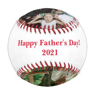 Personalized Father's Day Three Photo Baseball