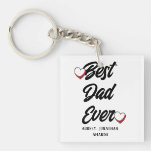 Personalized father's Day, two photo collage gift Keychain
