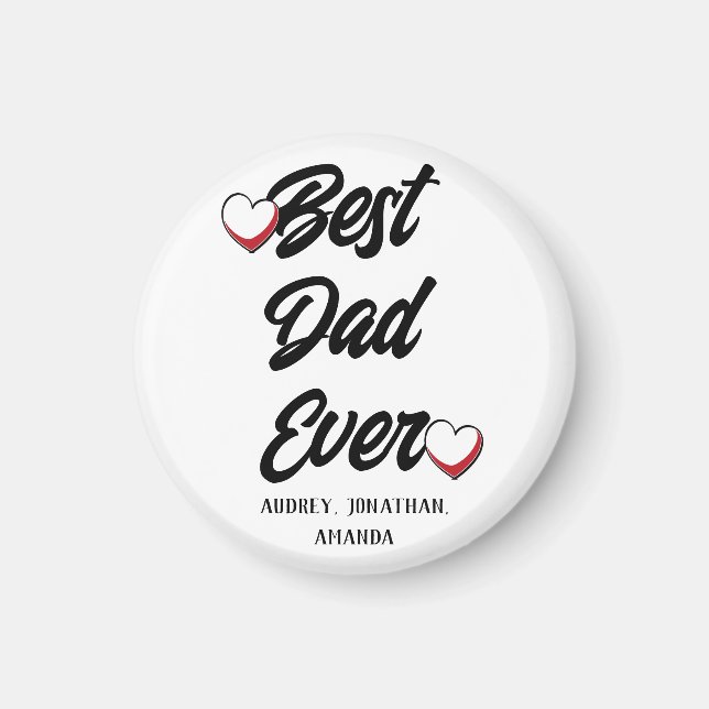 Personalized father's Day, two photo collage gift Magnet (Front)