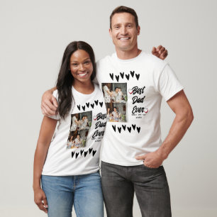 Personalized father's Day, two photo collage gift T-Shirt