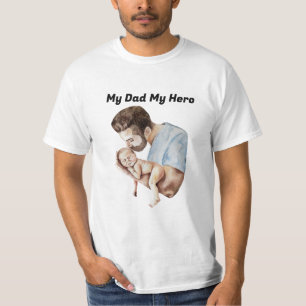 Personalized fathers day watercolor  T-Shirt