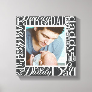 Personalized Father's Day Word Collage Photo Print
