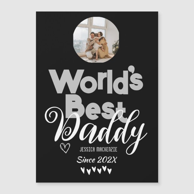 Personalized Fathers Day, world's best daddy gift (Front)