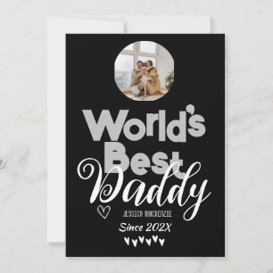 Personalized Fathers Day, world's best daddy gift  Holiday Card