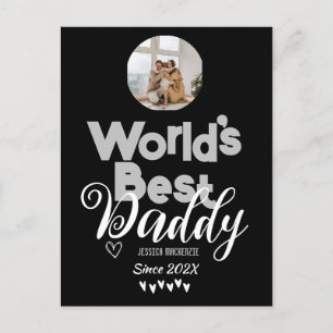 Personalized Fathers Day, world's best daddy gift  Holiday Postcard
