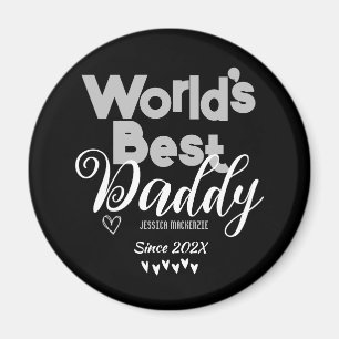 Personalized Fathers Day, world's best daddy gift Magnet