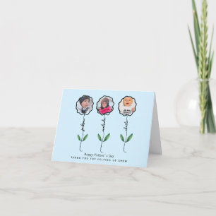 Personalized Fathers Garden Photo gift from kids Card