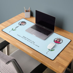 Personalized Fathers Garden Photo gift from kids Desk Mat