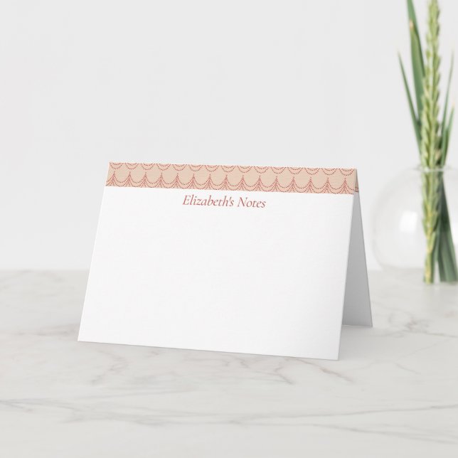 Personalized Faux Chandelier Design Note Card (Front)