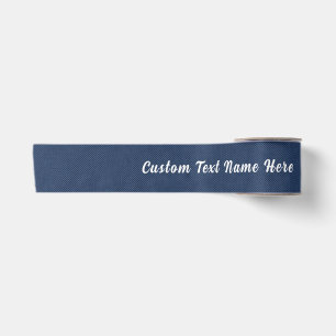 Personalized Faux Denim Ribbon Custom Text Name Satin Ribbon