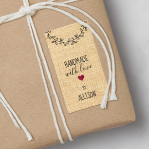 Personalized Faux Fabric Look Handmade Love Heart