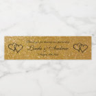 Personalized faux gold glitter wedding party favou