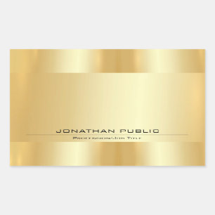 Personalized Faux Gold Metallic Look Add Text Sticker
