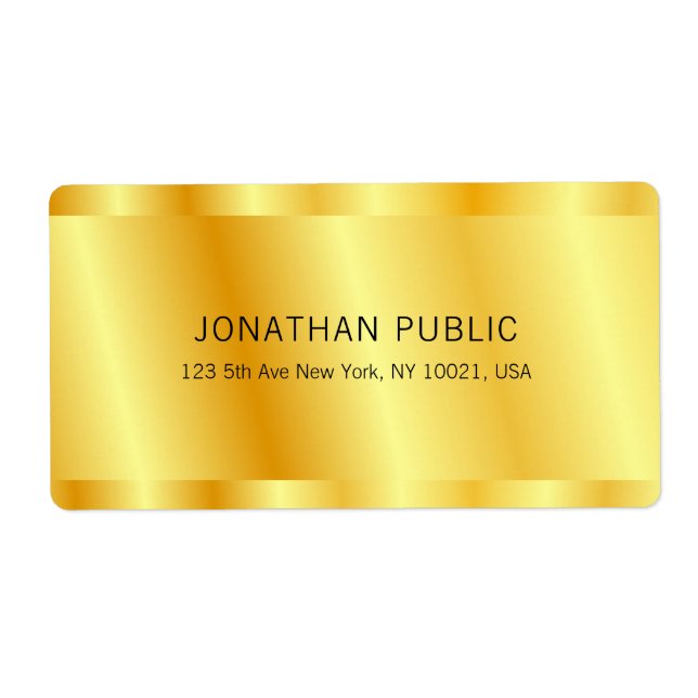 Personalized Faux Gold Metallic Look Elegant (Front)