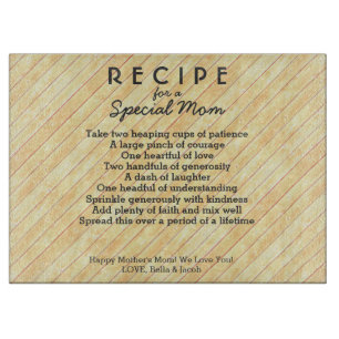 Personalized Faux Gold Wood Special Mother Cutting Board