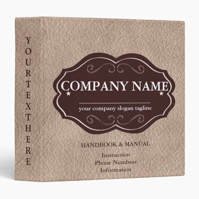 Personalized  Faux Leather Binder (Front/Spine)