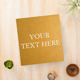 Personalized Faux Leather Look Your Own Text Binder