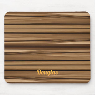 Personalized Faux Lines of Browns Mouse Pad