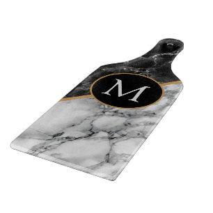 Personalized Faux Marble Cutting Board Example