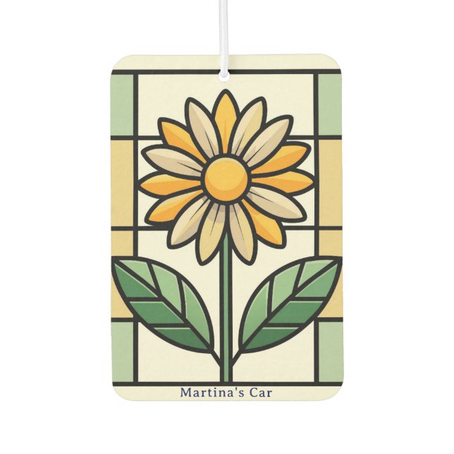 Personalized Faux Stained Glass Window Air Freshener (Front)
