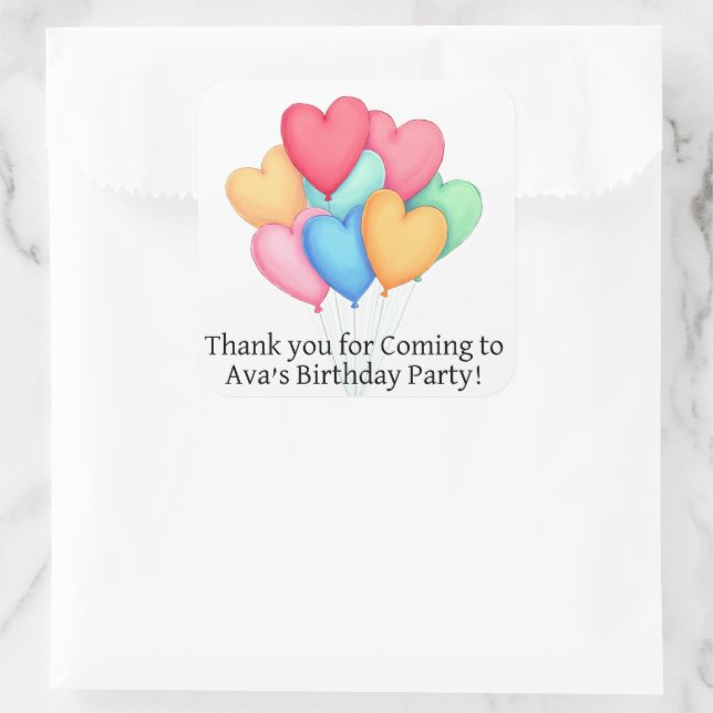 Personalized favor stickers kids party (Sac)