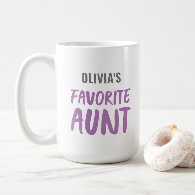 Personalized Favorite Aunt Coffee Mug (With Donut)