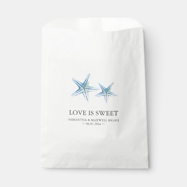 Personalized Favour Bags for Beach Weddings (Front)