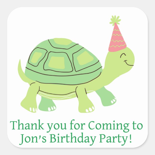 Personalized favour stickers kids party (Front)