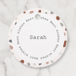 Personalized Favour Tag - Modern Terrazzo