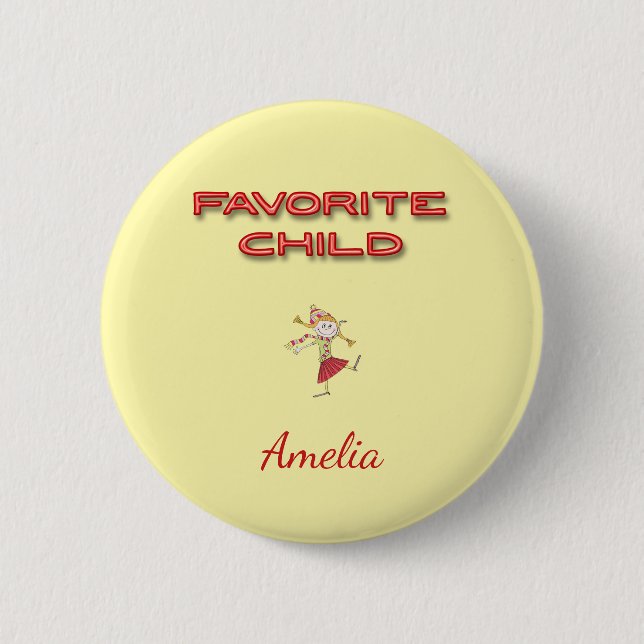 Personalized Favourite Child 2 Inch Round Button (Front)