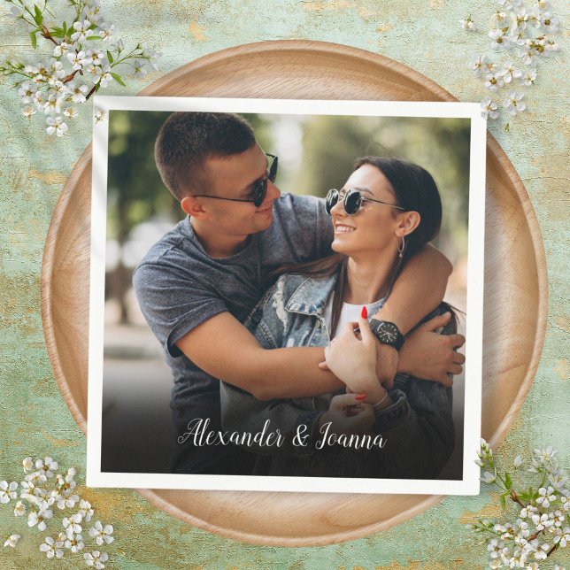 Personalized Favourite Photo Script Name Napkin (Personalized Favorite Photo Script Name Napkins)