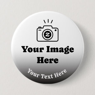 Personalized Favourite Photo with Text 3 Inch Round Button