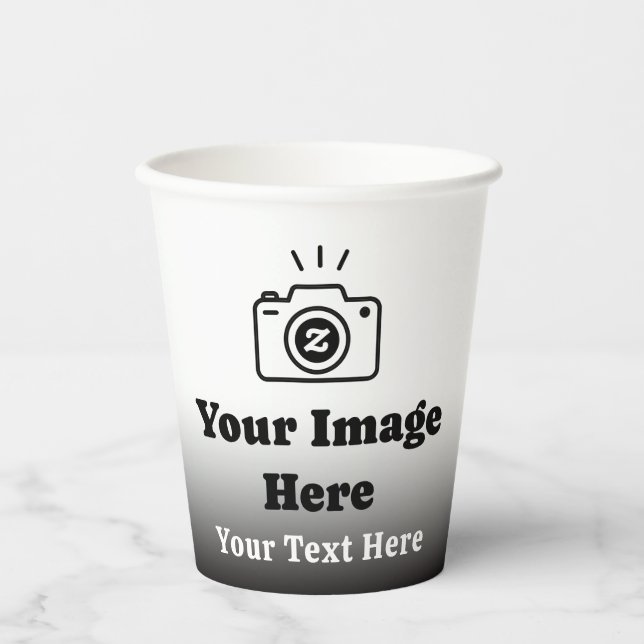 Personalized Favourite Photo with Text Paper Cups (Front)
