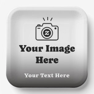Personalized Favourite Photo with Text Paper Plate