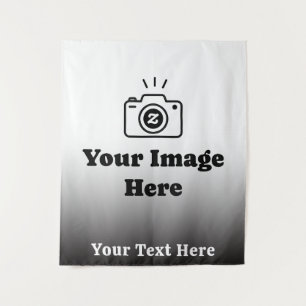 Personalized Favourite Photo with Text Tapestry
