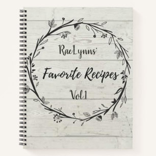 Personalized Favourite Recipes Notebook