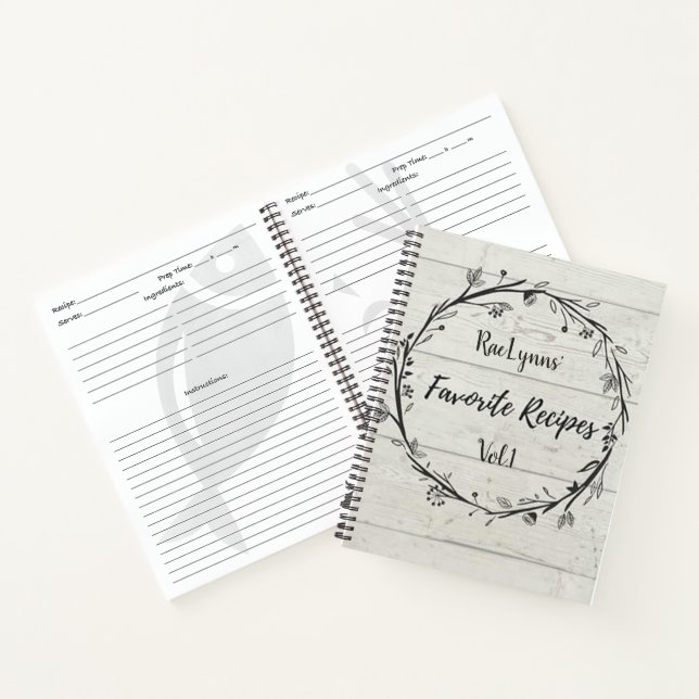 Personalized Favourite Recipes Notebook (Inside)