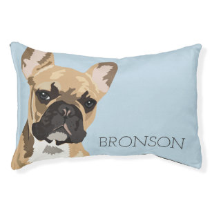 Personalized Fawn French Bulldog Pet Bed