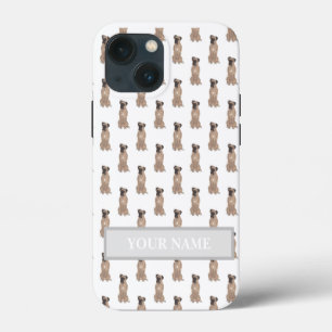 Personalized Fawn Masked Boxer Dog iPhone 13 Mini Case