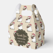 Personalized Fawn PUGS Unicorn Favour Gable Box